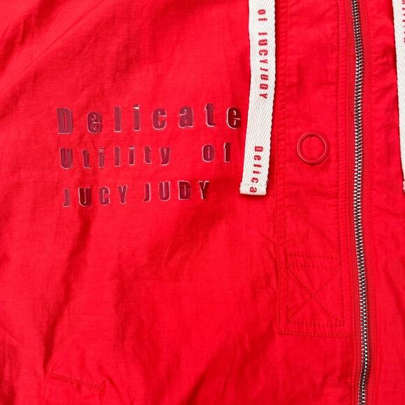 Jucy Judy Oversized Neon Windbreaker Korean K-Pop Streetwear Full Zip Jacket XS - Picture 7 of 10